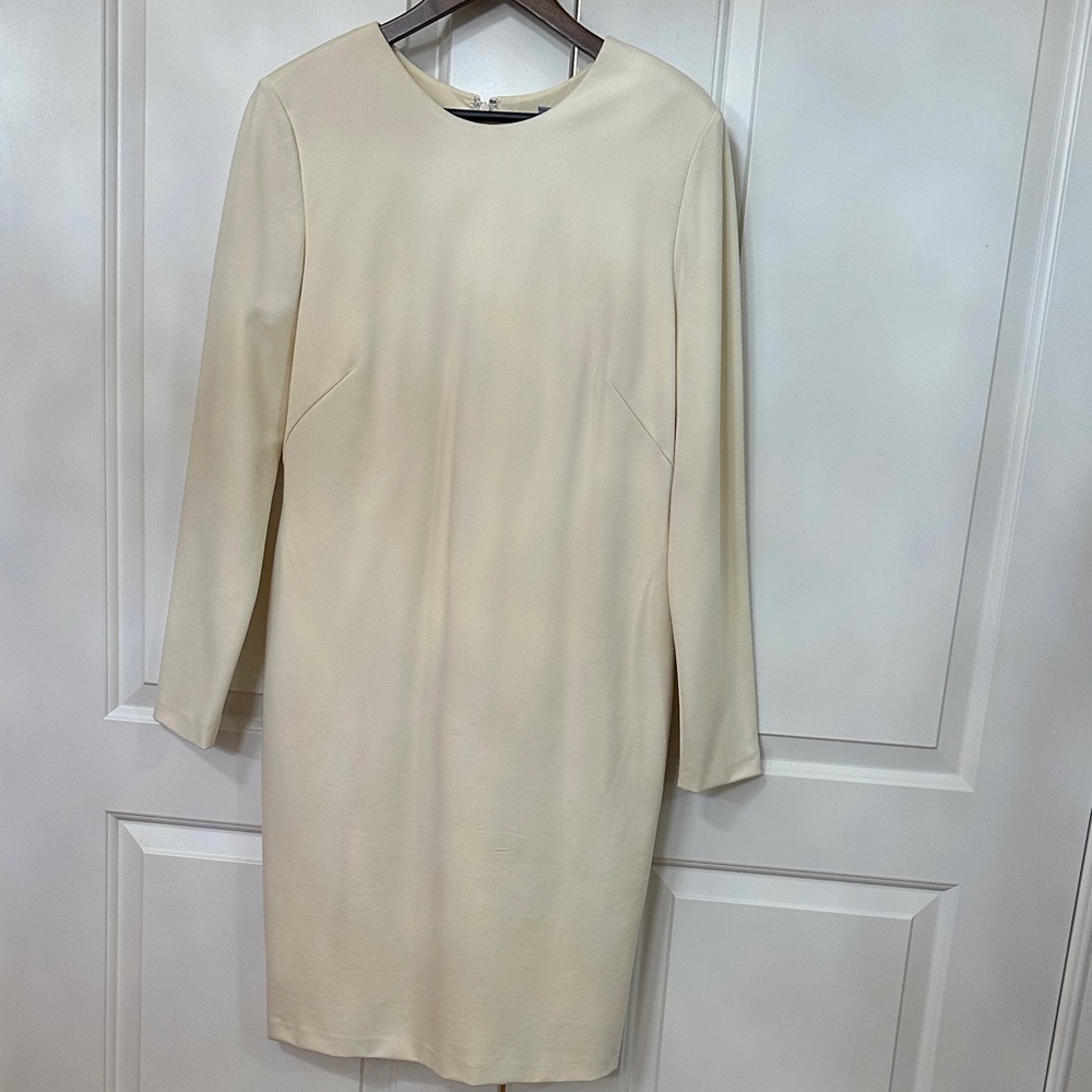 ANTONIO MELANI Cream Long Sleeve Dress